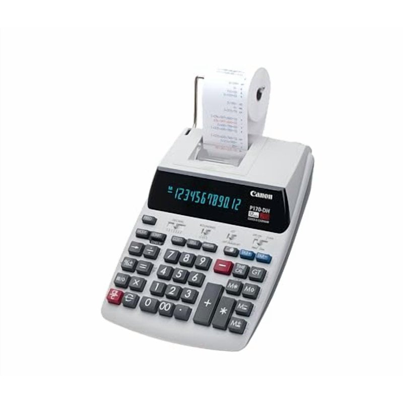 Canon P170-DH-3 Business Printing Calculator 12-Digit LCD White