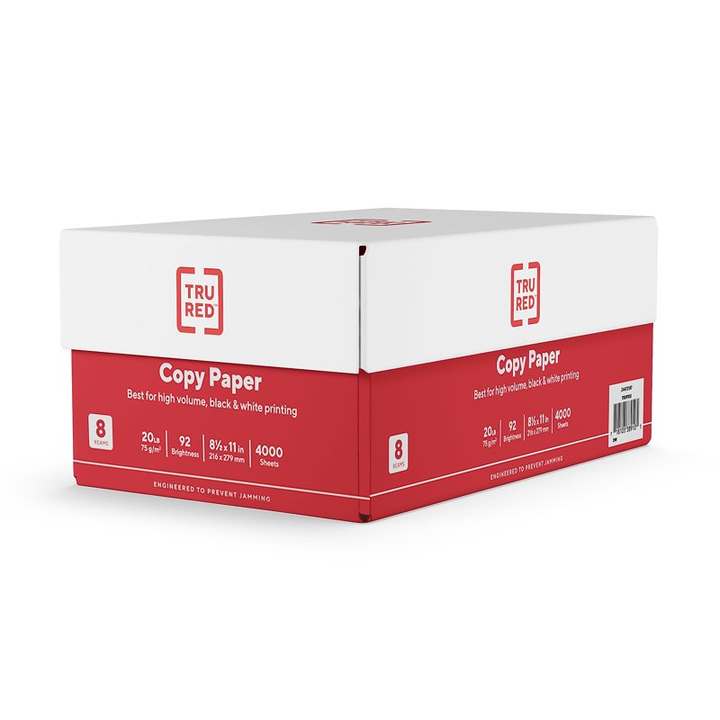 High-Volume Copy Paper 8.5 x 11 Inches 20 lbs Brightness 92 - 4000 Sheets
