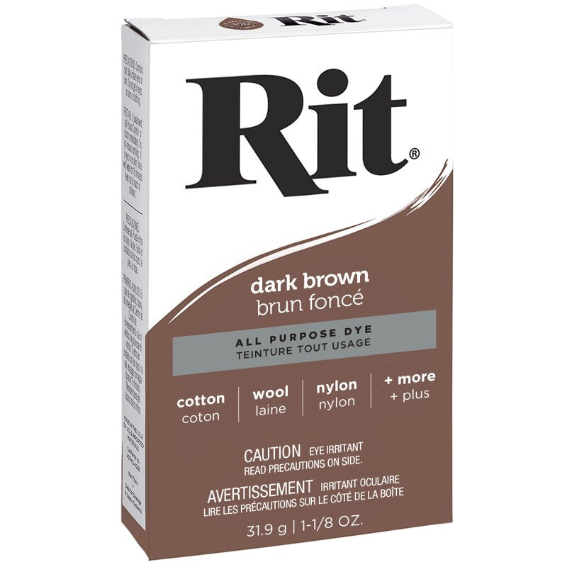 All-Purpose Powder Fabric Dye - Dark Brown, 1-1/8 oz - Multiple Pack Sizes
