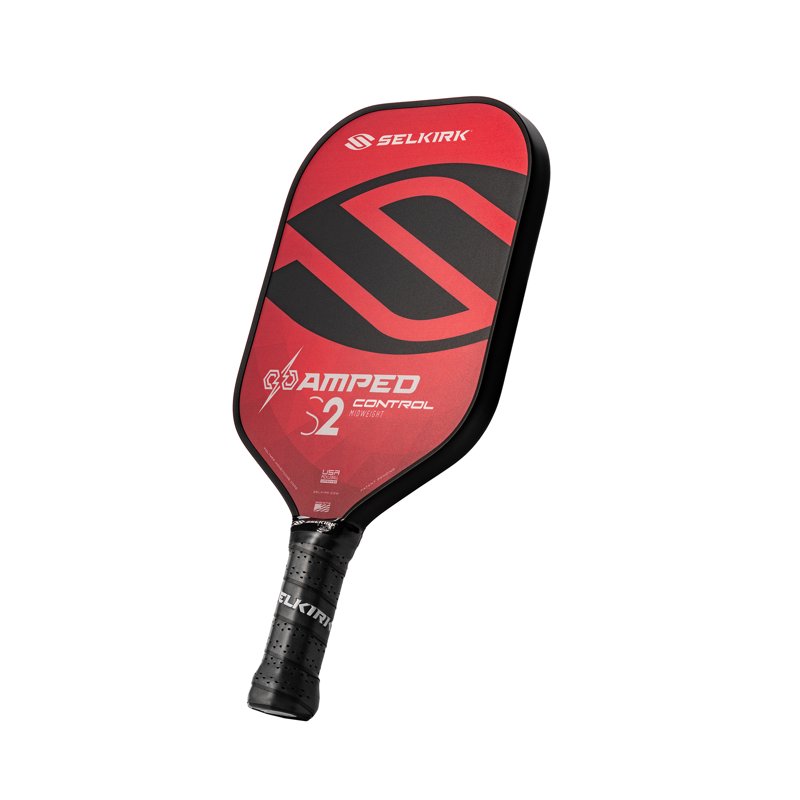 Selkirk Amped Control S2 Pickleball Paddle – Red, Midweight Composite USAPA