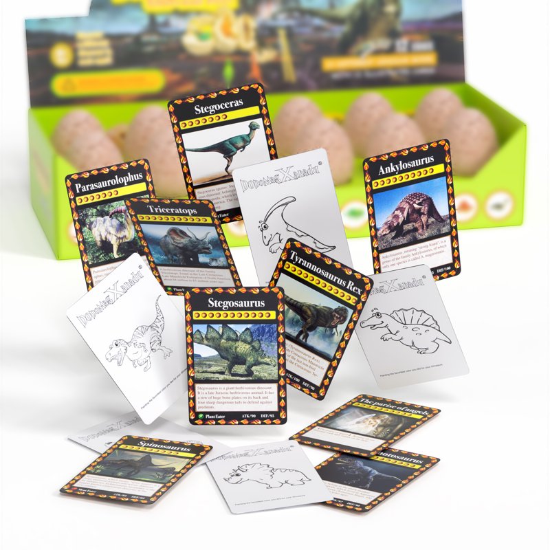 Dinosaur Egg Dig Kit for Kids - Excavation Science STEM Toy with 12 Dinosaur Eggs and Learning Cards