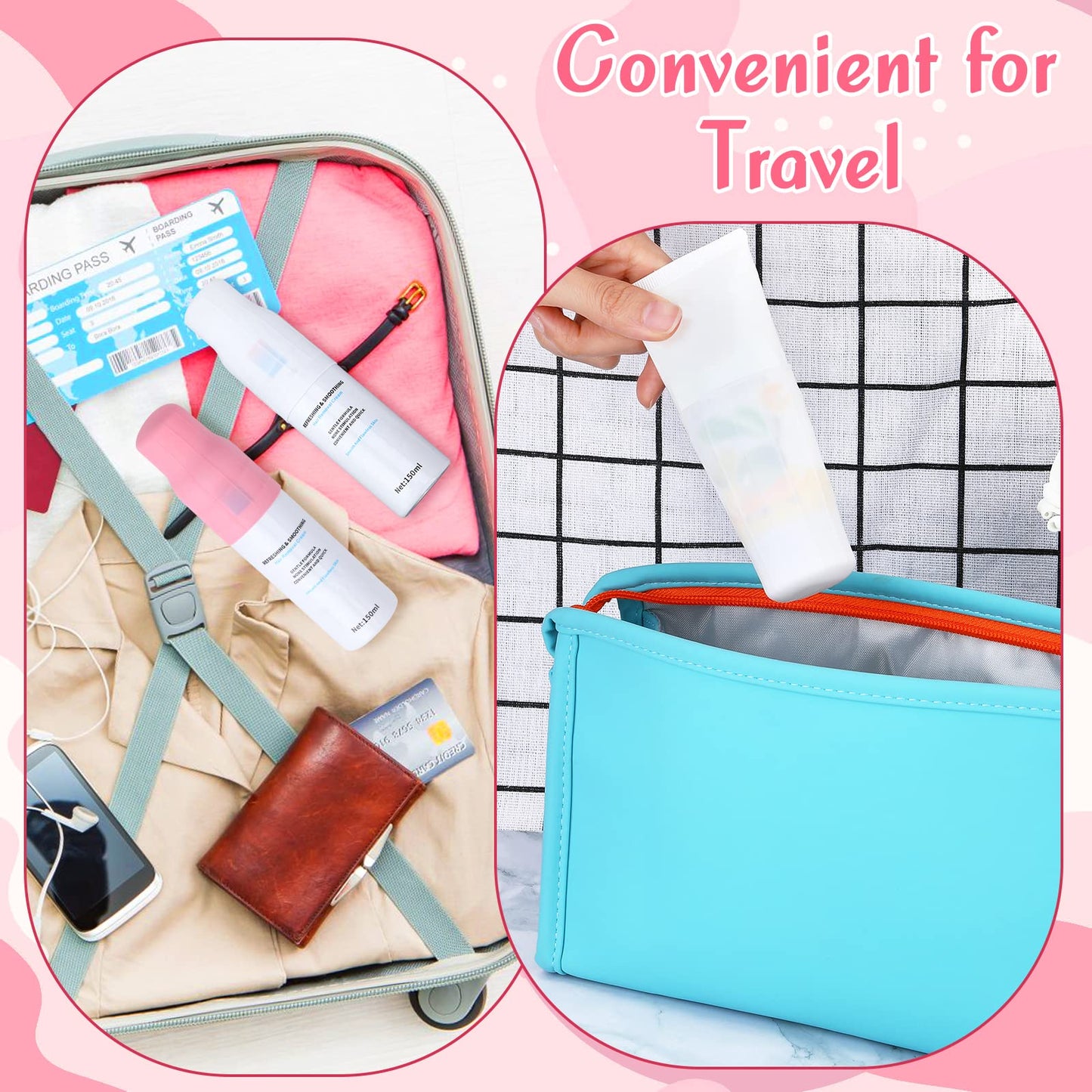 8PCS Leak Proof Sleeves for Travel Containers Elastic Sleeves for Leak Proofing Reusable Leak Proof Locks Toiletries Sleeves Covers for Travel in Luggage Silicone Bottle Covers Gadgets Accessory