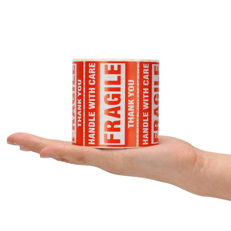 Fragile Shipping Labels 4 Rolls 2x3 Inch Handle With Care & Thank You Stickers