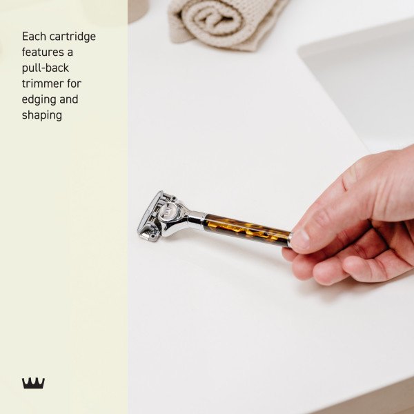Barber Grade Razor with 2 Refill Blades - Close, Comfortable Shave