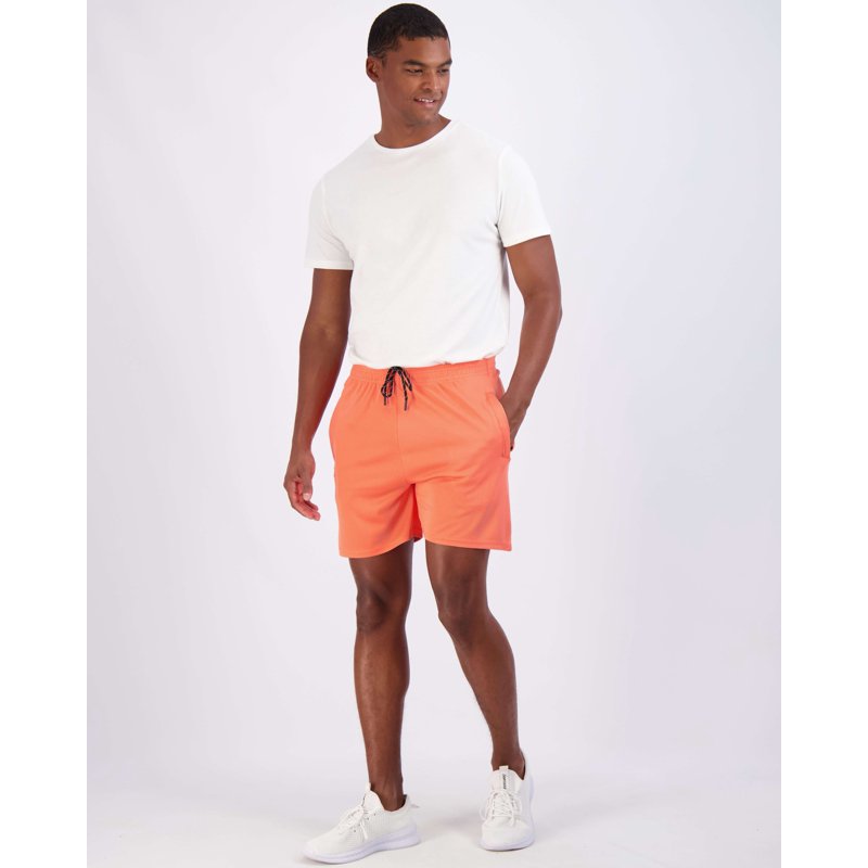 Men's Mesh Athletic Shorts 5-Inch Zipper Workout Running Basketball Gym Pair