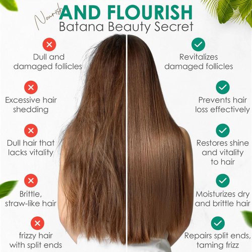 Divine Vitals Batana Oil for Hair Growth, Divine Vitals 100% Organic Batana Hair Growth Oil, 100% Raw from Honduras, Prevent Hair Loss, Adds Thickness, Texture, Shine (1PCS)