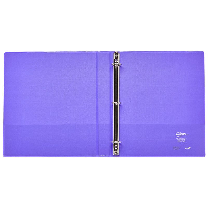 Holographic Violet Binder 1 Inch - Durable Starry Night Design, Customizable Cover