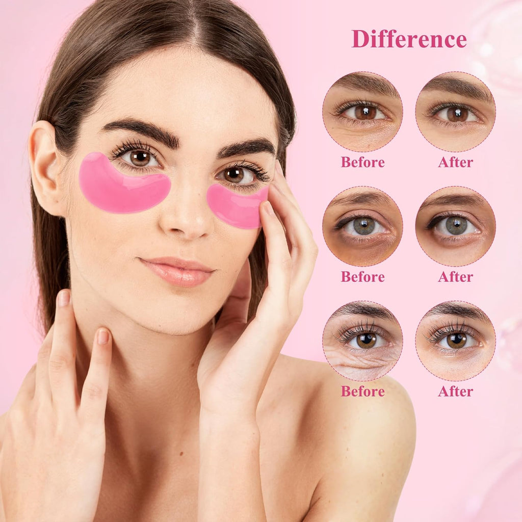 Under Eye Patches (30 Pairs), 24K Gold Under Eye Mask for Puffy Eyes, Dark Circles,Bags and Wrinkles with Collagen,Relieves Pressure and Reduces Wrinkles,Revitalises and Refreshes Your Skin