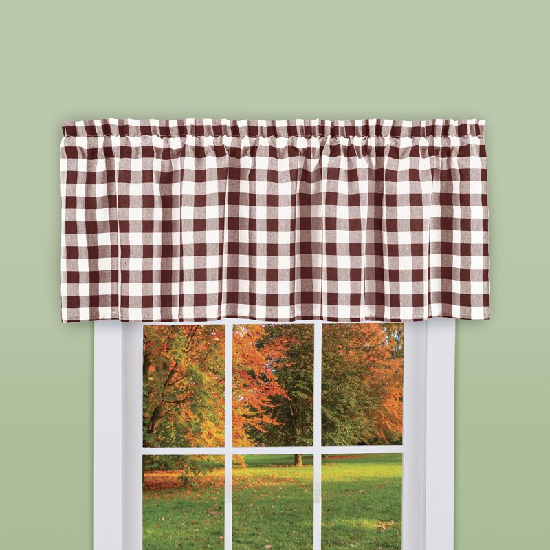Farmhouse Buffalo Check Cafe Curtain Collection - Valance & Tier Options