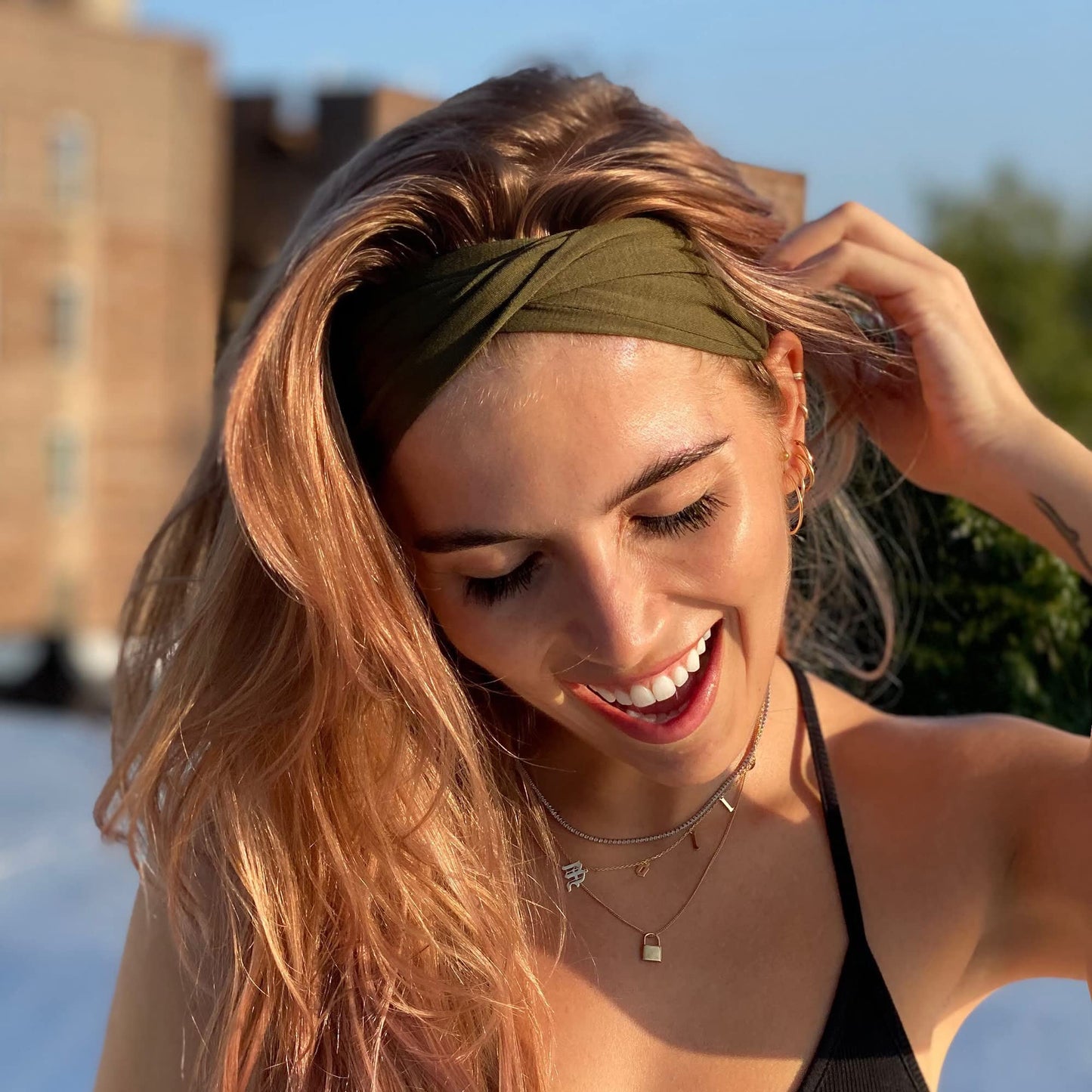 Soulvation Soft Stretch Twist Headband, for Sports Yoga Workout, Buttery Bamboo, Comfortable Headwrap Fabric Hair Band, Women's Thick Wide Head Band…