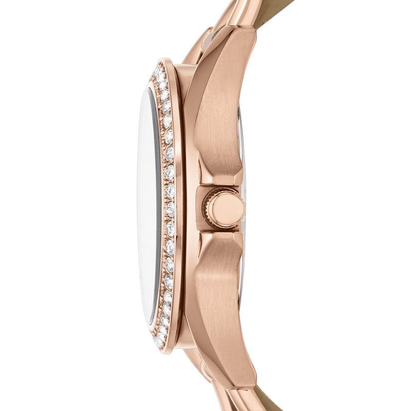 Women's Multifunction Rose Gold-Tone Stainless Steel Watch 38mm