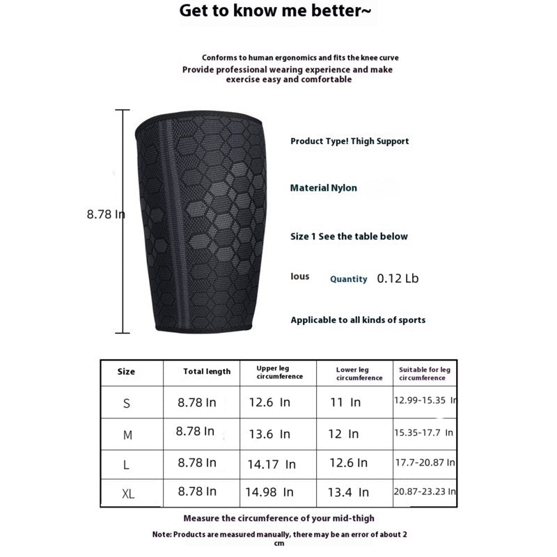 Thigh Compression Sleeves Black 2-Pack - Support & Recovery for Athletes
