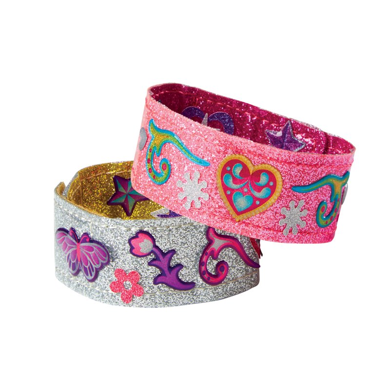 Kids Reversible Bracelet Craft Kit with 100+ Sparkle Stickers - Melissa & Doug