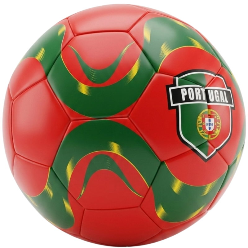 Size 5 Portugal Official Soccer Ball by Icon Sports – Red & Green Flag Crest