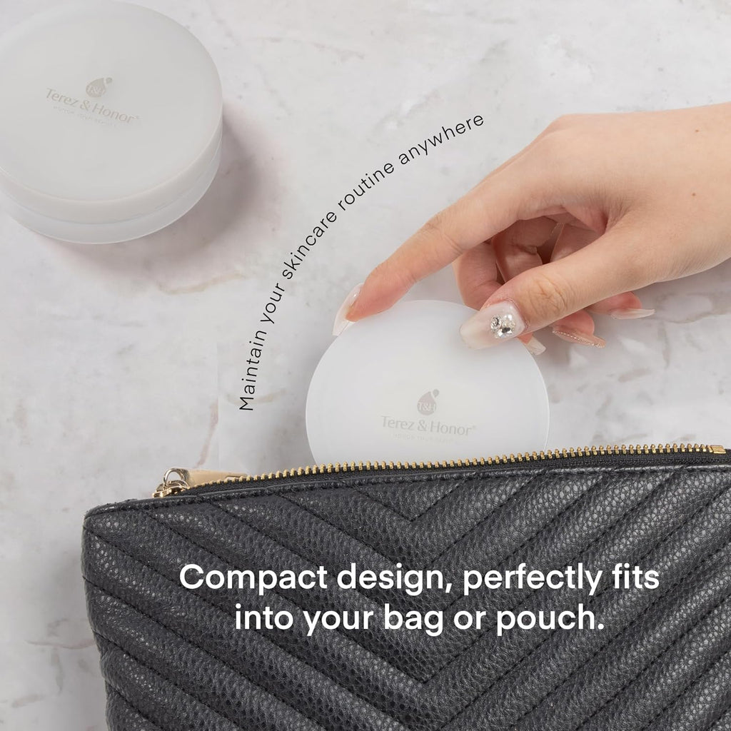 Travel-Friendly Korean Mini Skincare Containers - Reusable Leak-Proof Jars for Toner Pads & Eye Patches - 1 Pack