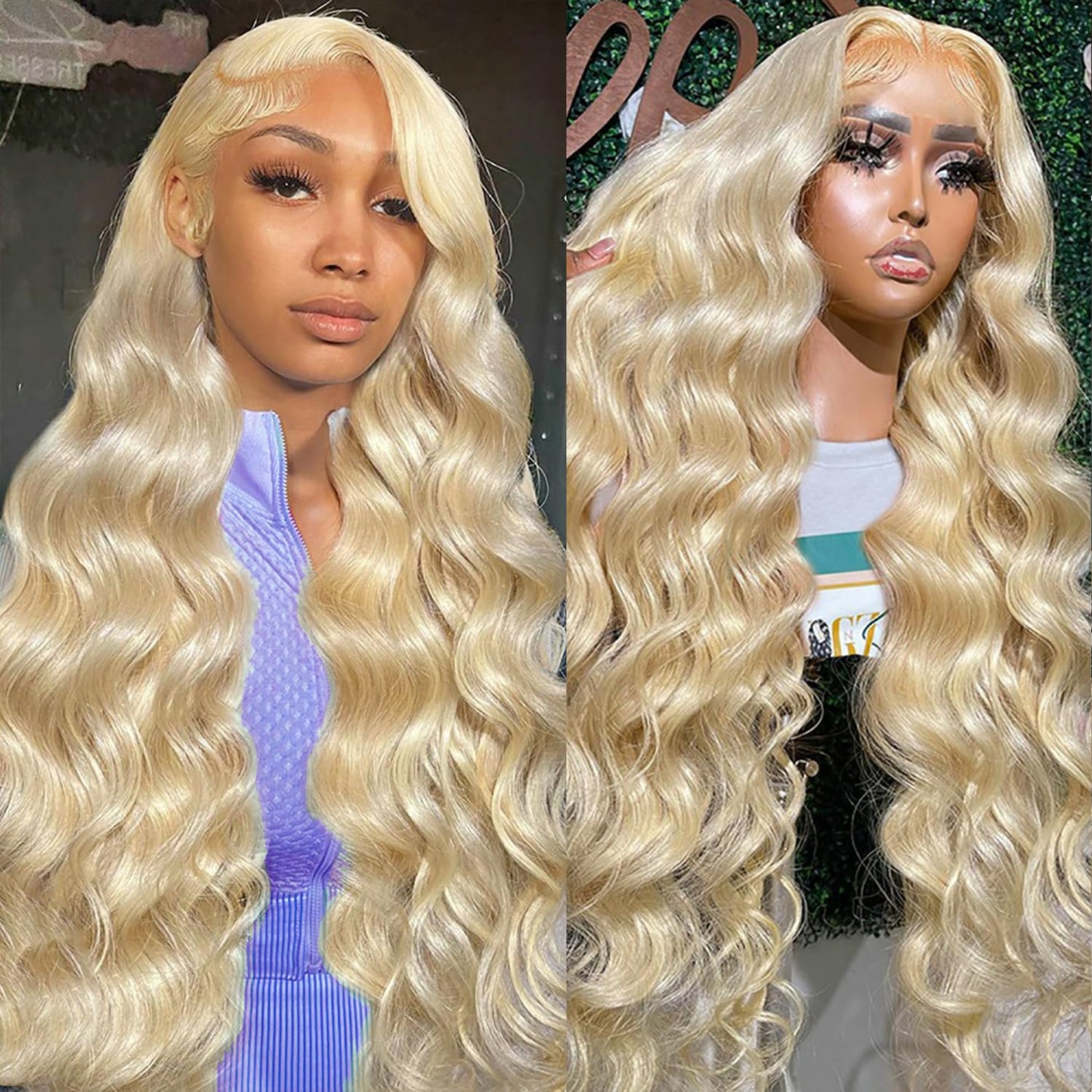 30 Inch 613 Lace Front Wig Human Hair 13x4 Body Wave Blonde Lace Front Wigs Human Hair Transparent 613 HD Lace Frontal Wig Pre Plucked with Baby Hair 180% Density