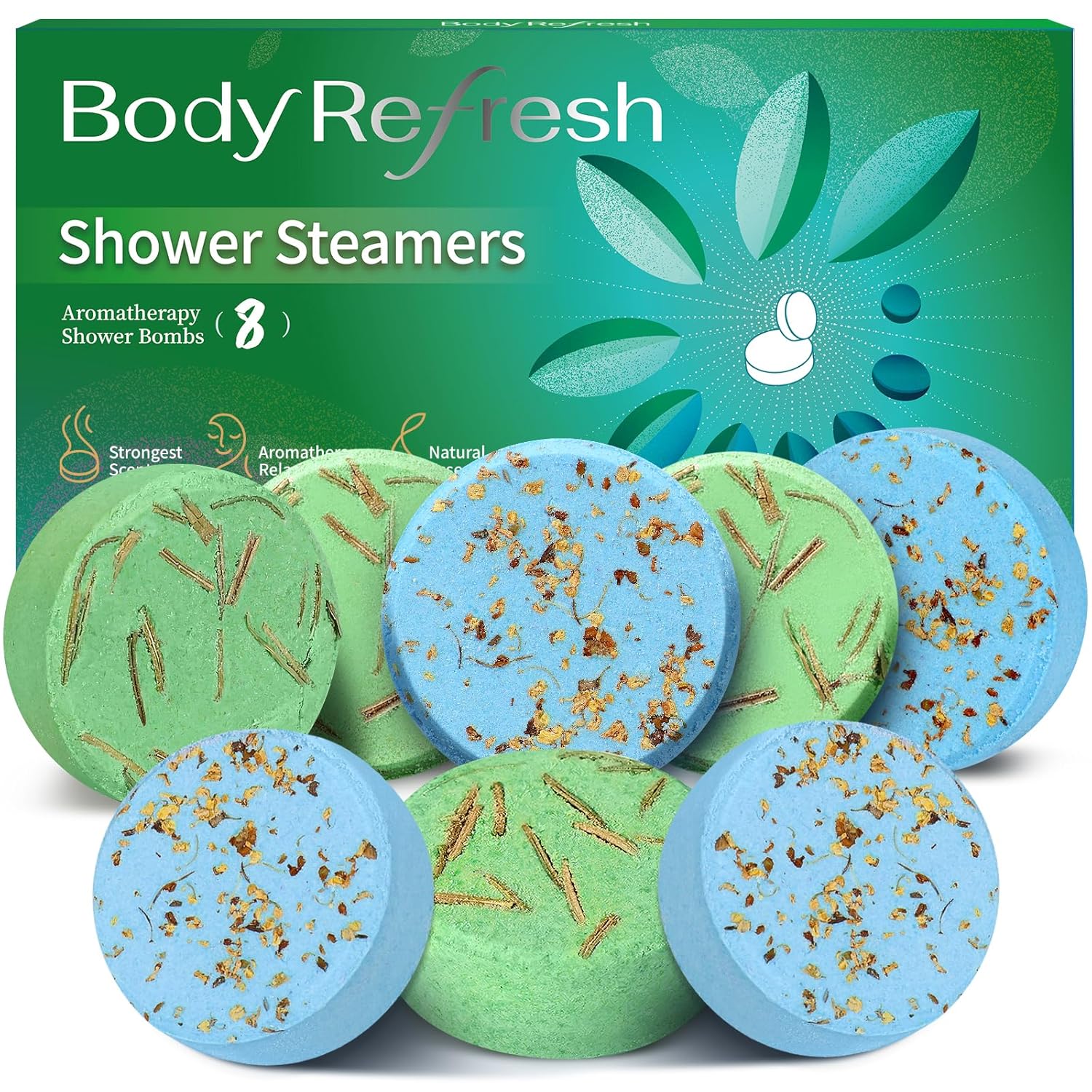 Shower Steamers Aromatherapy - 8 Pack Shower Bombs with Natural Essential Oils, Birthday Gifts for Women Self Care Relaxation Home SPA Stress Relief, Gifts for Girlfriend Teacher Womens Christmas Gift
