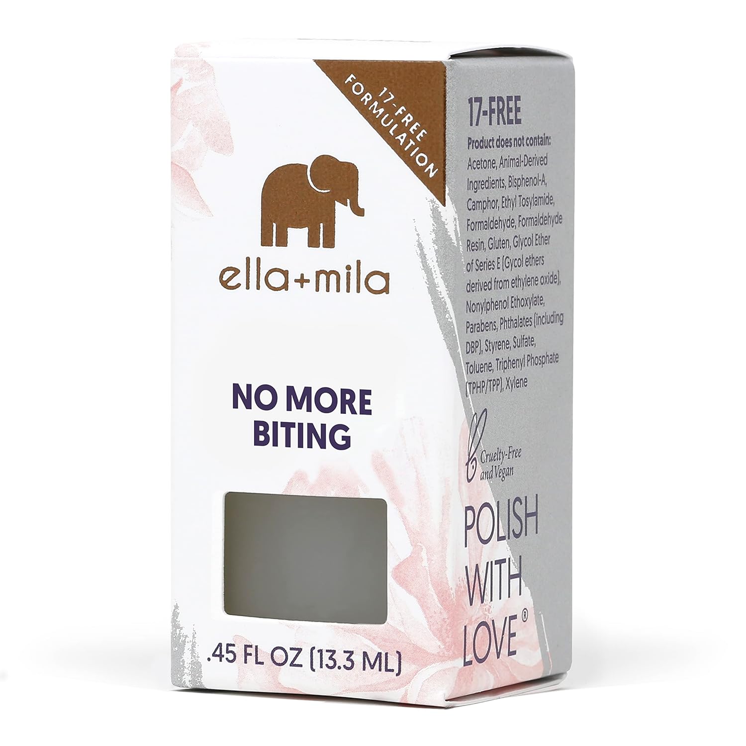 ella+mila "No More Biting" Nail Polish - Bitter Taste Nail Biting Treatment for Kids & Adults - Effective Thumb Sucking Stop for Kids (0.45 fl oz)