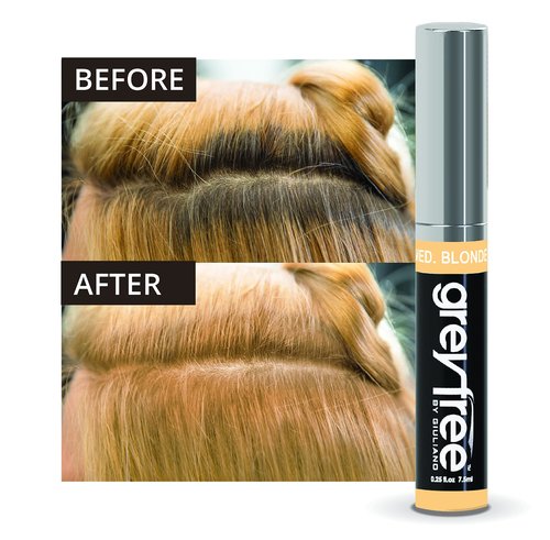 Root touch up, temporary hair color to cover gray hairlines, eyebrows, Mustache & Beards Greyfree 2 PACK (DARK BLONDE)