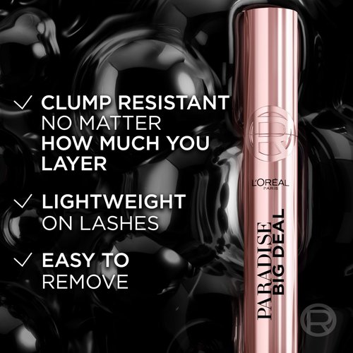 L’Oréal Paris Paradise Big Deal Mascara, Volumizing and Lengthening Mascara, Buildable, Clump Resistant, Washable Black Brown Mascara, 0.33 Fl Oz