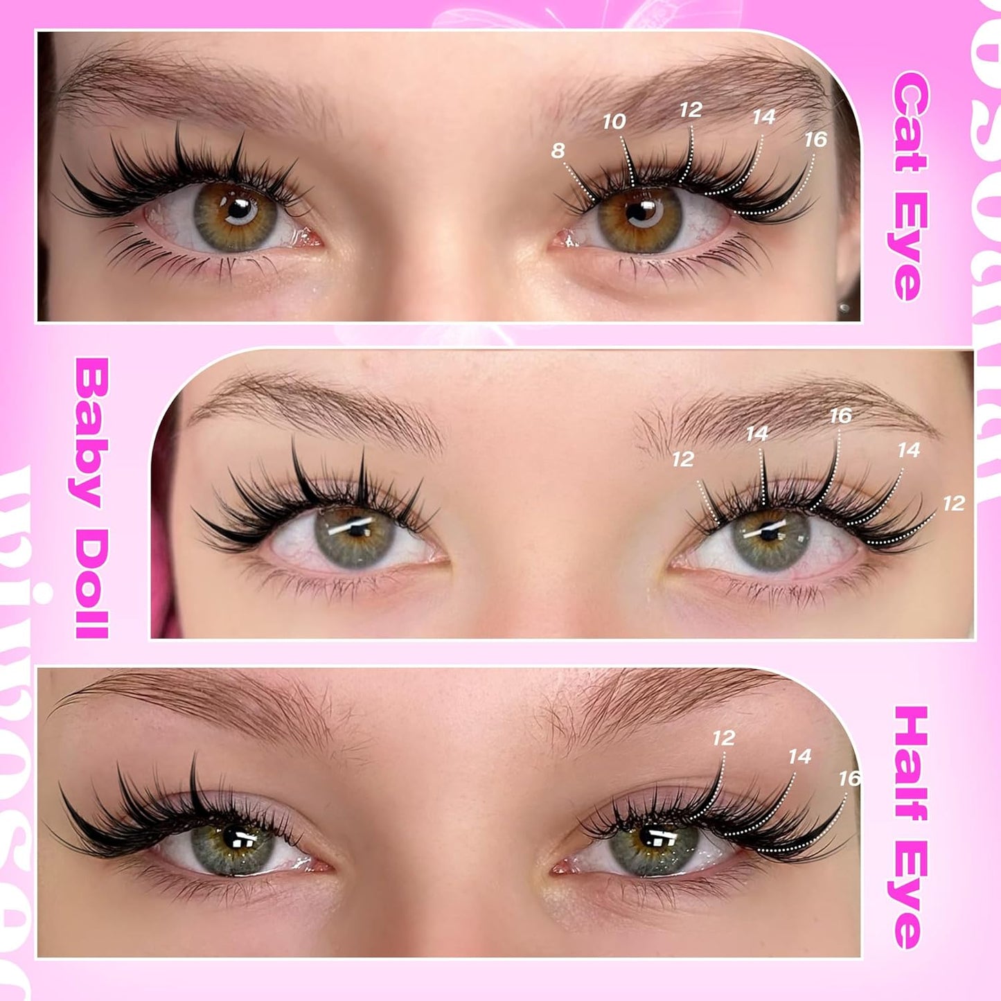 Manga Eyelash Clusters - Natural Look Anime Lash Extensions (8-16MM) for Beginners