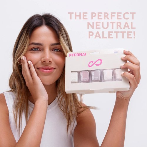 Eternal Pastel Nail Polish Set for Women (CLASSIC ME) - Nude Nail Polish Set for Girls - Lasting & Quick Dry Pink Nail Polish Kit for Home DIY Manicure & Pedicure - Made in USA, 13.5mL (Set of 5)