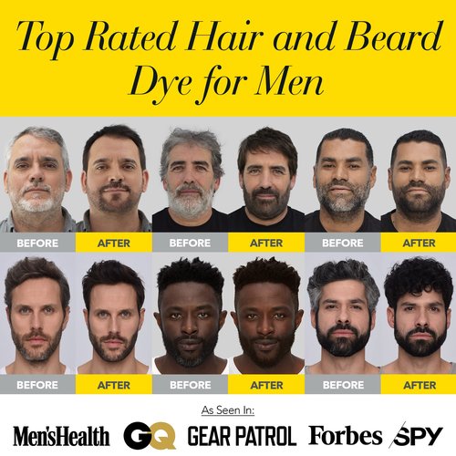 Cleverman Dark Brown Hair & Beard Dye Kit for Men - Natural-Looking Gray Coverage, Professional-Quality, Ammonia-Free for Hair, Beard & Mustache
