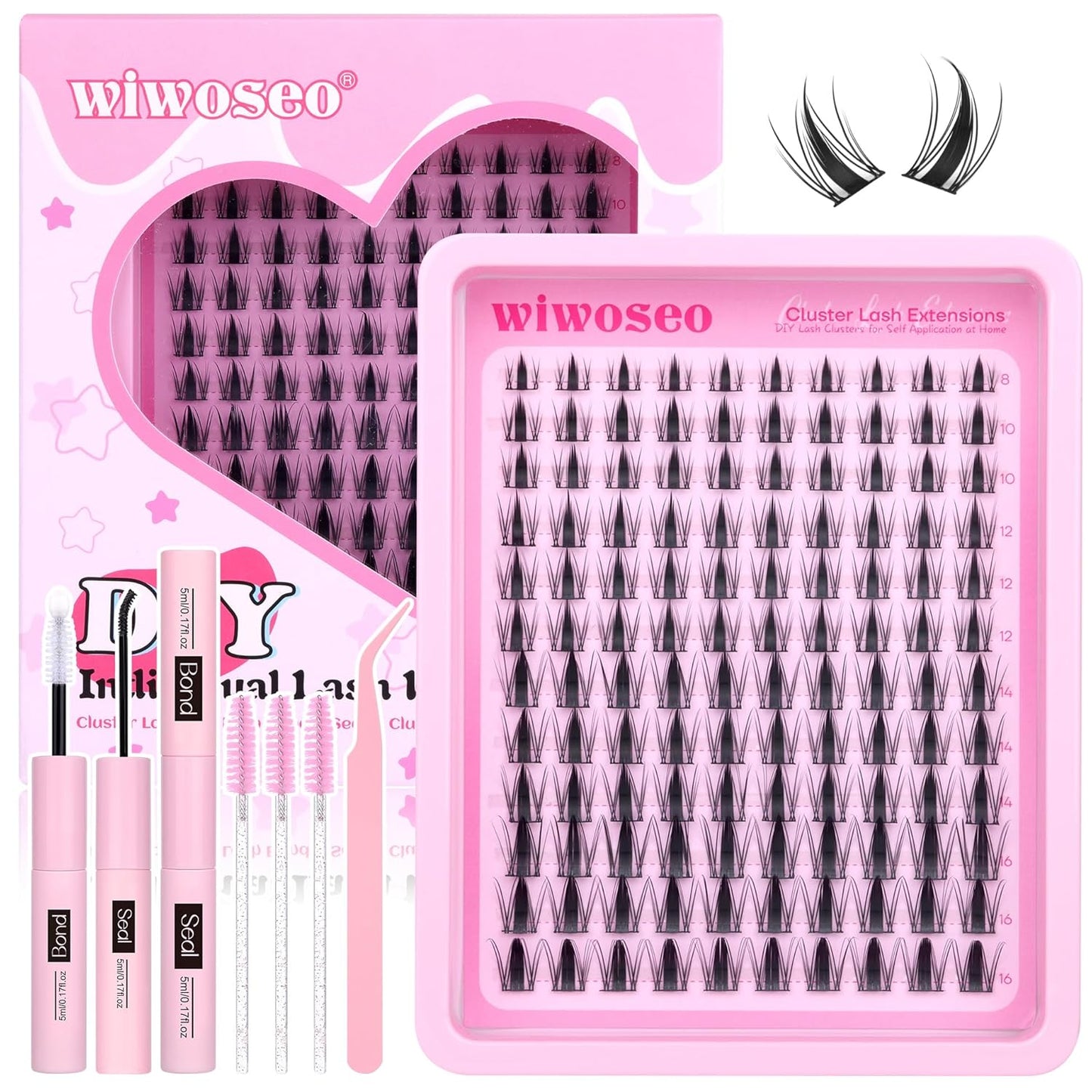 Manga Eyelash Clusters - Natural Look Anime Lash Extensions (8-16MM) for Beginners