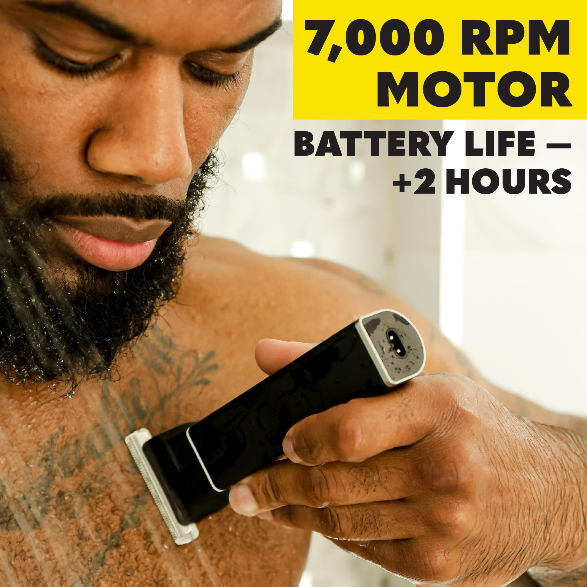 The Beard Club Manscape Body Hair Trimmer for Men, Ball Trimmer Men, Pubic Hair Trimmer for Men, Ceramic Blade Ball Shaver, Body Trimmer for Men, Men Body Shaver - Manscaper