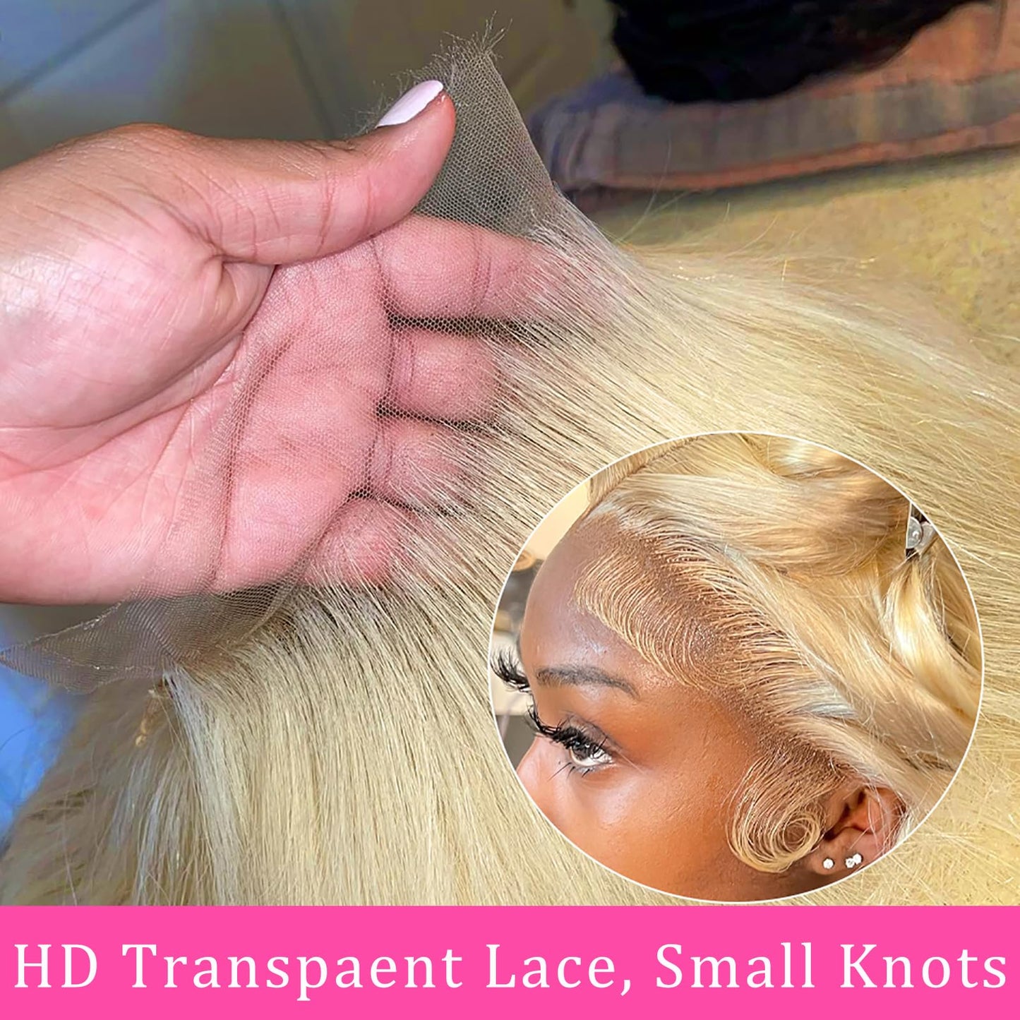 30 Inch 613 Lace Front Wig Human Hair 13x4 Body Wave Blonde Lace Front Wigs Human Hair Transparent 613 HD Lace Frontal Wig Pre Plucked with Baby Hair 180% Density