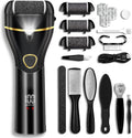 Callus Remover for Feet, Electric Foot Callus Remover Waterproof with 3 Rollers 2 Speed Battery Display,17 in1 Rechargeable Foot File Pedicure Kits for Dead Hard Cracked Dry Skin