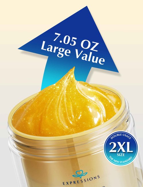 EXPRESSIONS WELLENESS Skin Tightening Cellulite Cream for Body: Golden Sweat Hot Cream for Loose Skin | B Tight Gel for Belly Thigh Butt & Arm Firming Toning Moisturizing Sculpting & Smoothing | 200G