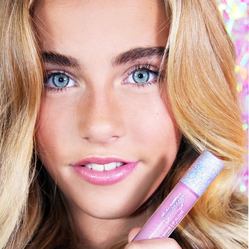 Petite N Pretty Everyday At First Glow Makeup Set for Kids, Teens, & Tweens - Natural 3-in-1 Makeup Palette of Blush, Eyeshadow, and Highlighter & 10k Shine Lip Gloss (Gia Pink)