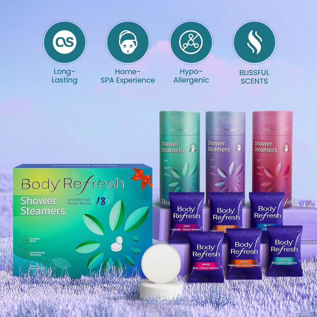 Shower Steamers Aromatherapy - 8 Pack Shower Bombs with Natural Essential Oils, Birthday Gifts for Women Self Care Relaxation Home SPA Stress Relief, Gifts for Girlfriend Teacher Womens Christmas Gift
