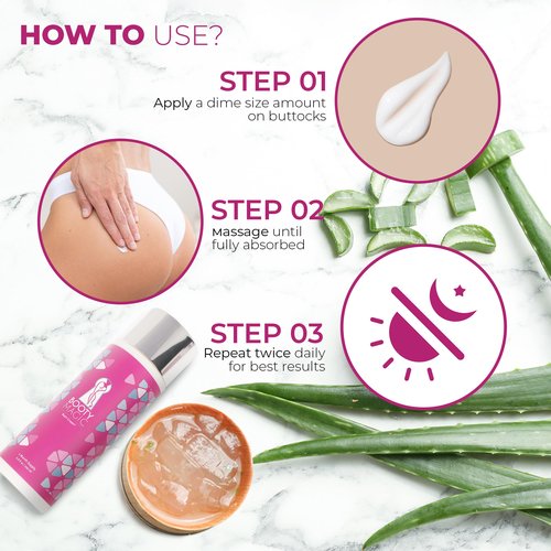 Booty Magic Butt Enhancement Cream - 6.8oz Butt Cream for Bigger Butt, Booty Cream Bigger Booty with Maca Root Extract, Pueraria Mirifica, Aloe Vera for Volume, Roundness and Softness