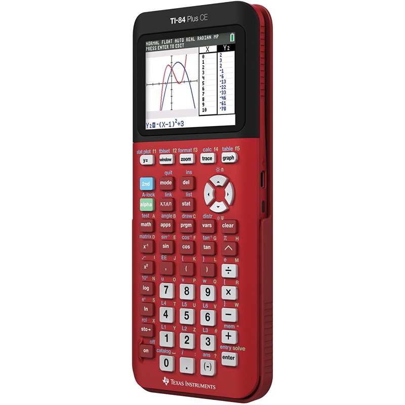 Graphing Calculator with Color Display and Rechargeable Battery