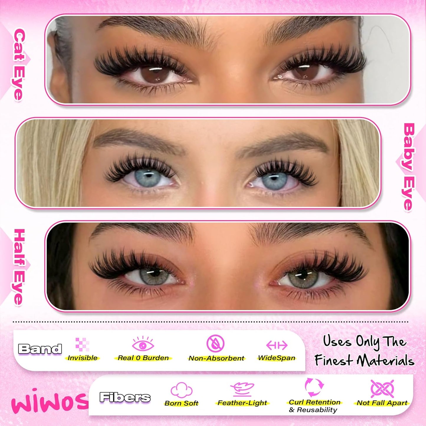Manga Eyelash Clusters - Natural Look Anime Lash Extensions (8-16MM) for Beginners