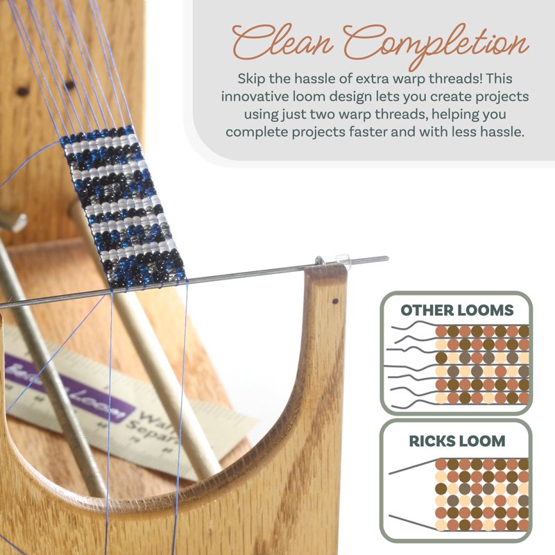 BeadSmith Ricks Bead Loom Kit for Beginners - Jewelry Making Craft Set