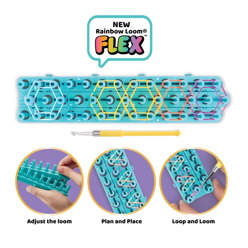 Kids Rainbow Loom Rubber Band Bracelet Making Kit with Beads & Organizer