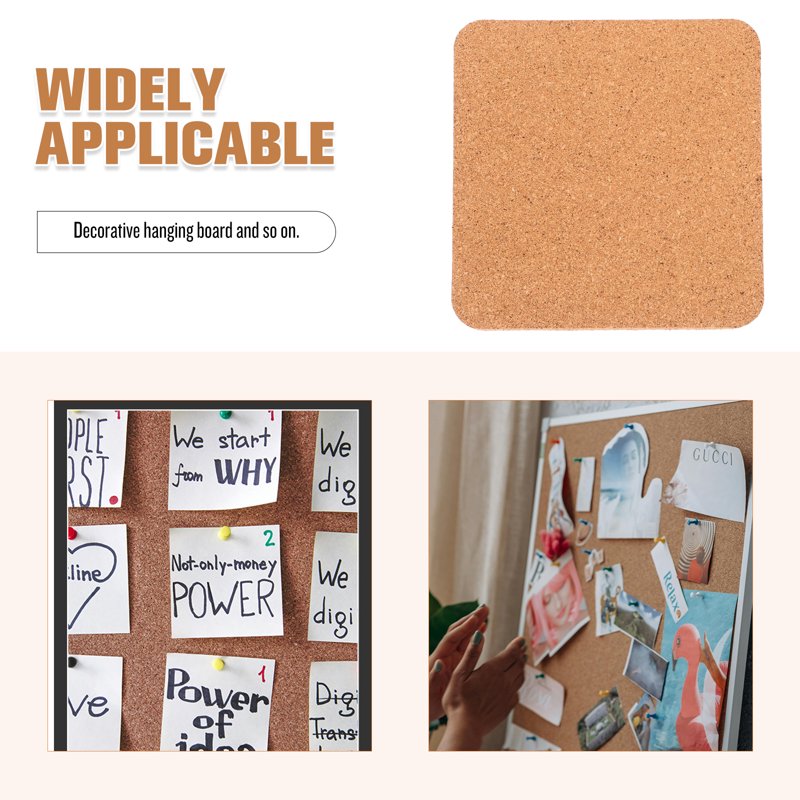 Small Cork Bulletin Board Set of 2 - Wall-Mount Cork Tiles for DIY Crafts