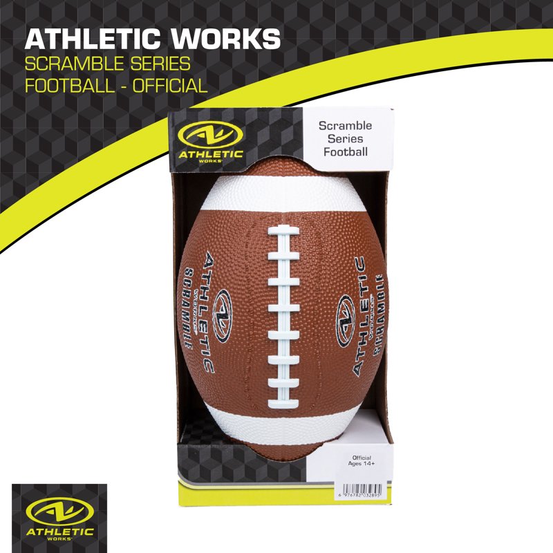 Adult Football - Full-Size Rubber Practice Ball with Tacky Surface