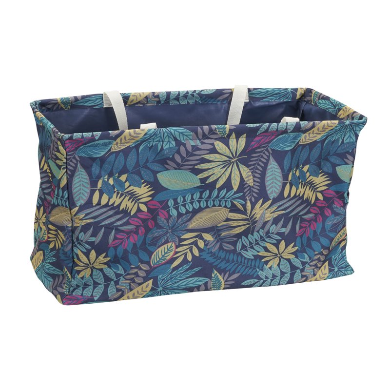 All-Purpose Utility Tote Bag with Tropical Floral Pattern — Versatile Storage Container