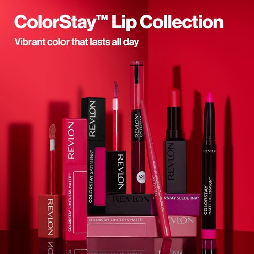 Revlon ColorStay Overtime Liquid Lipstick with Clear Lip Gloss, Lip Makeup Stocking Stuffers for Women, With Vitamin E, Keep Blushing (080), 0.07 Oz