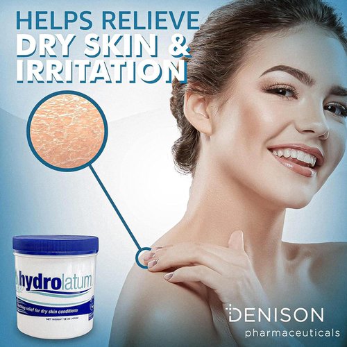 Hydrolatum 12oz Moisturizing Cream Tub: Daily hydration for extremely dry skin. Gentle relief for both children and adult without leaving an oily residue. Non-greasy formula and soothing cream on hand