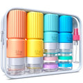 18 Pack Travel Bottles for Toiletries,TSA Approved Silicone Travel Bottle Set Containers jar for Toiletries, Leak Proof Refillable Liqus Shampoo and Conditioner Travel Essentials Toiletry Bottles