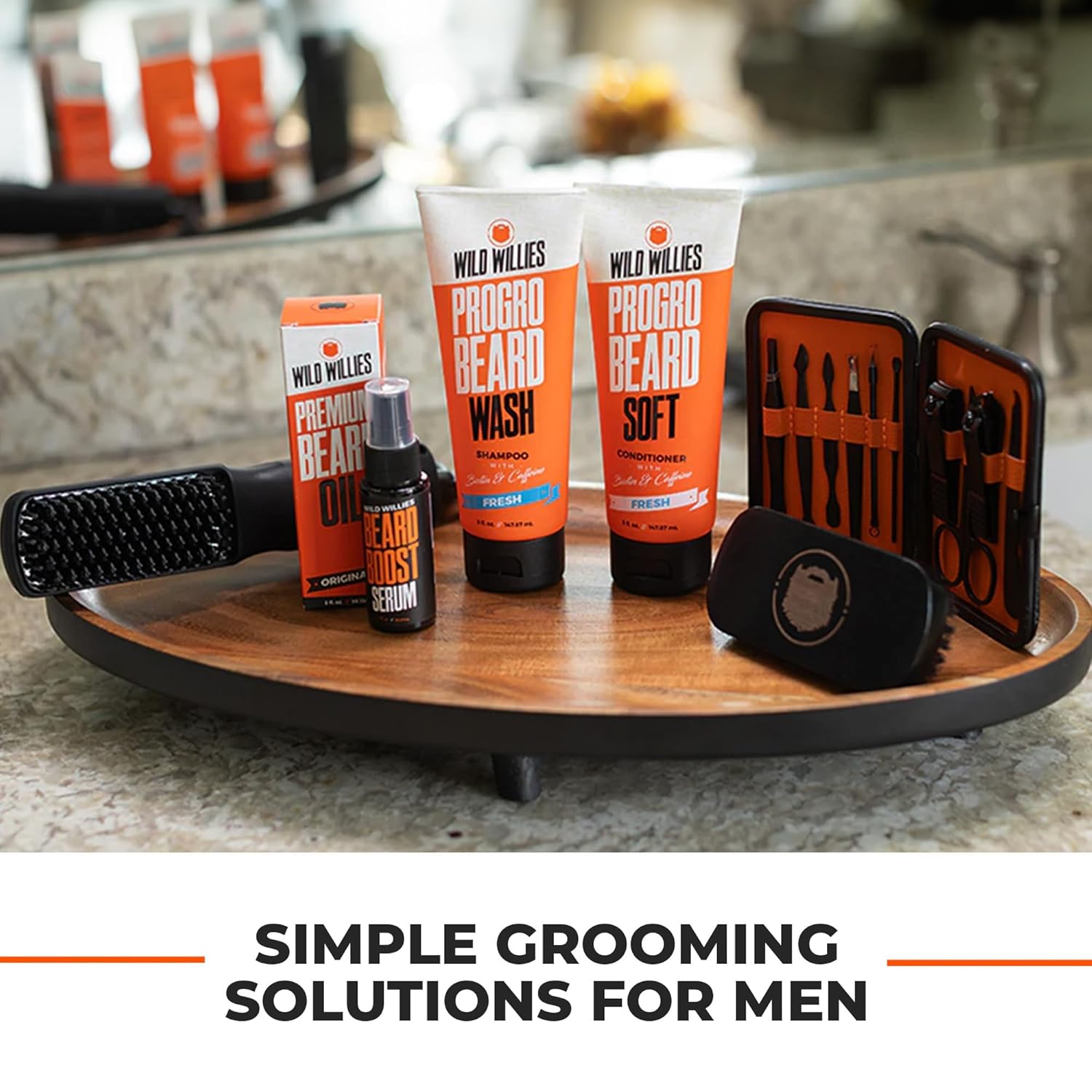 Wild Willies Beard Growth Serum for Men - Natural Beard Serum with Biotin, Caffeine & Essential Beard Oil for Fuller, Thicker Facial Hair Enhancer - Daily Grooming, Nourishes & Hydrates Facial Hair