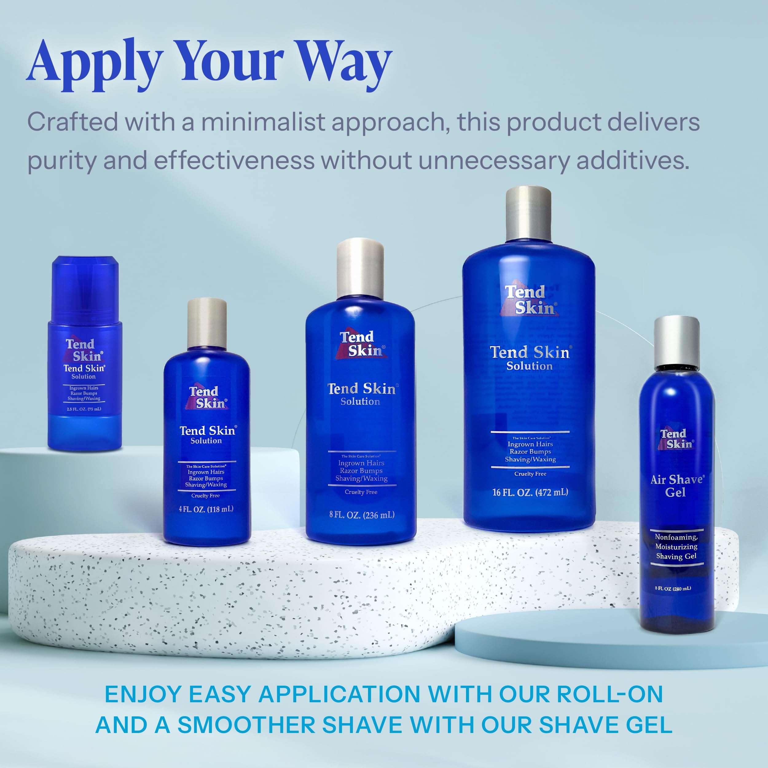 Tend Skin Razor Bump, Ingrown Hair Solution for Unsightly Razor Bumps, Ingrown Hair and Razor Burns, Post Shaving and Waxing Toner for Men and Women, Made in USA, 16 Oz