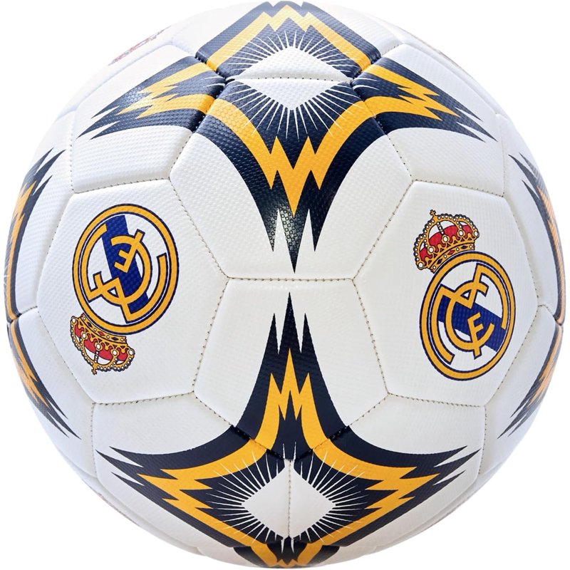 Size 5 Real Madrid Official Soccer Ball - Prism White Edition, Textured