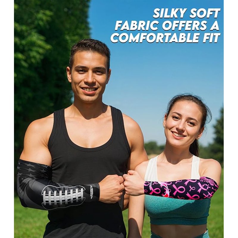 Sports Compression Arm Sleeves for Men & Women - Performance Athletic Sleeves