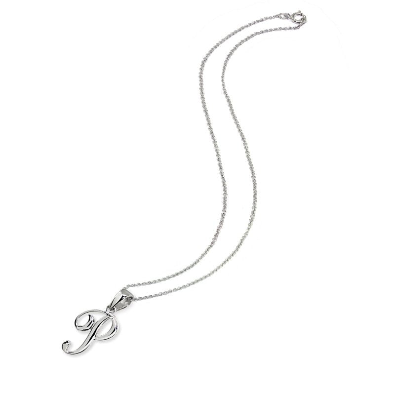 Personalized Sterling Silver Letter Necklace - Custom Initial Pendant